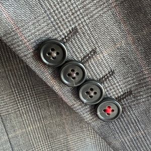 NWT Brooks Brothers Red Fleece Gray Plaid Suit 42L 36x34 Pants